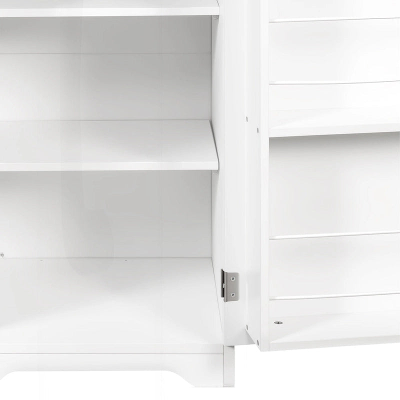 Laundry Room Cabinet Tilt-Out Hamper Adjustable Shelves Door-Mount Wire Basket Particle Board