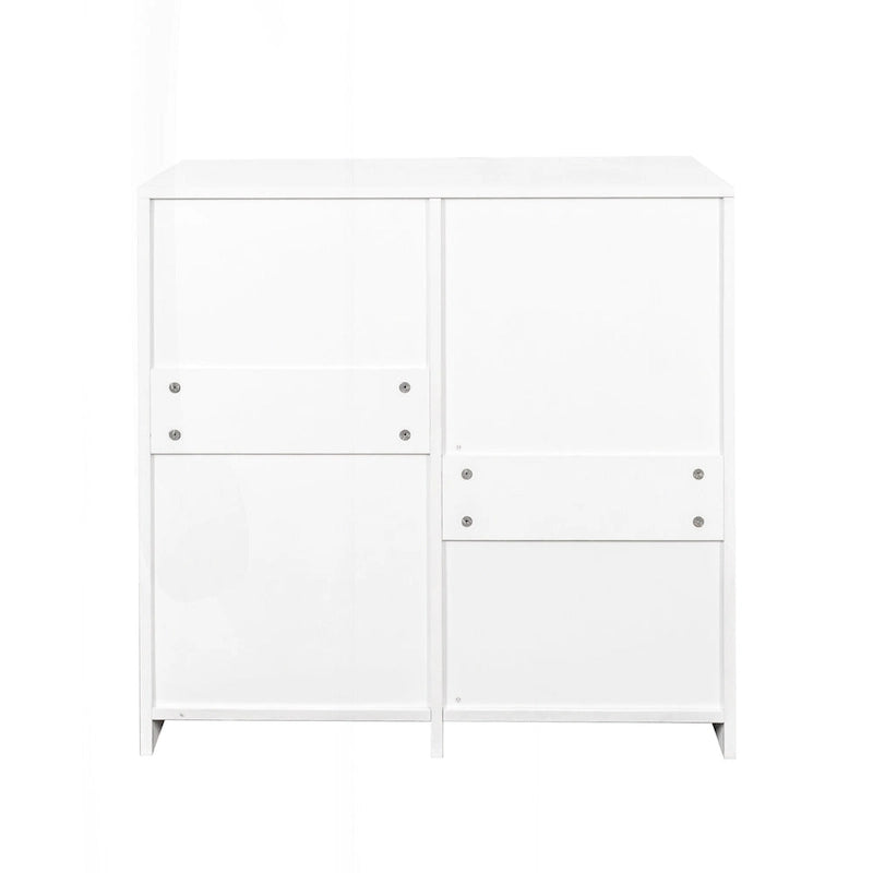 Laundry Room Cabinet Tilt-Out Hamper Adjustable Shelves Door-Mount Wire Basket Particle Board