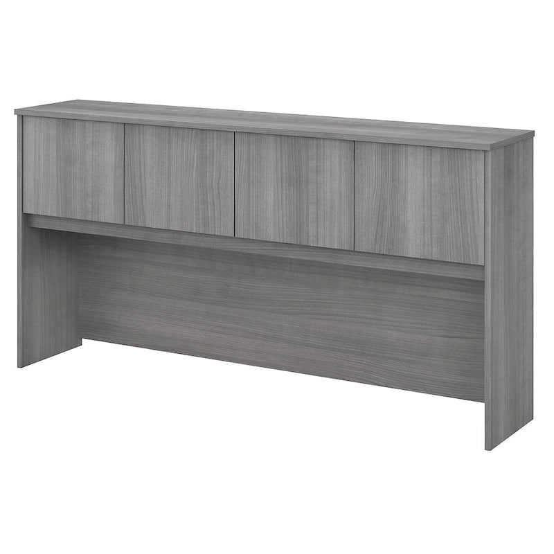 72W Office Desk Hutch 4 Door Laminate Storage Cabinet Wire Management Multiple Finishes