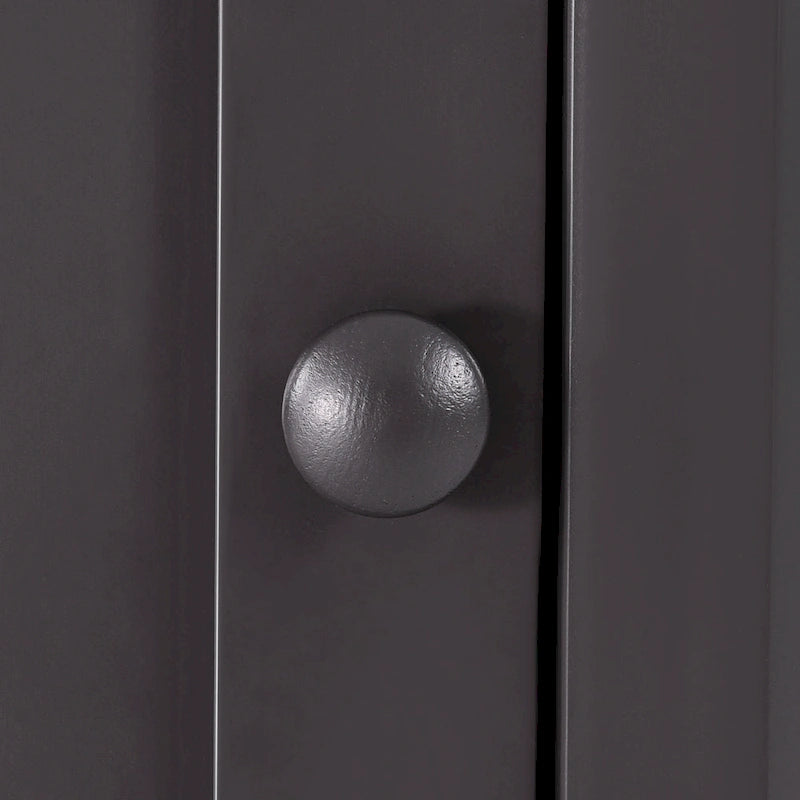 Corner Bathroom Cabinet Single Door 2 Interior Shelves Ceramic Knob Moisture Resistant MDF