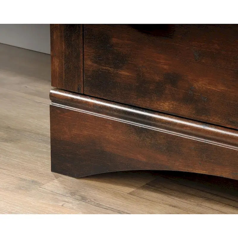 Lateral File Cabinet Open Cubby Shelves Locking File Drawer Full Extension Slides Rustic