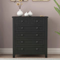 6 Drawer Double Dresser Beadboard Panel Cup Pull Handles Birch Frame Anti-Tip Farmhouse