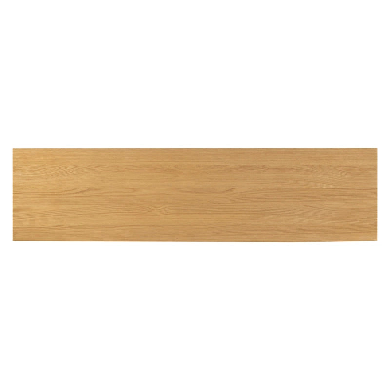 70 Inch Sideboard 3 Door Arched Cane Webbing Panel Solid White Oak Soft Close Cord Management