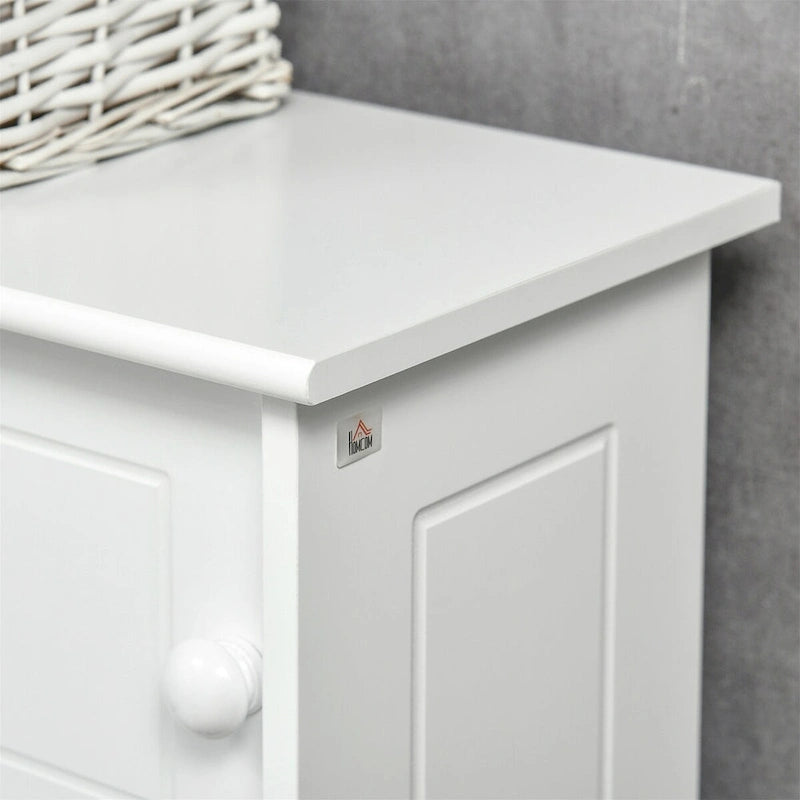 Over Toilet Storage Cabinet 2 Sliding Doors 2 Compartments Wide Flat Top MDF Anti-Tip White